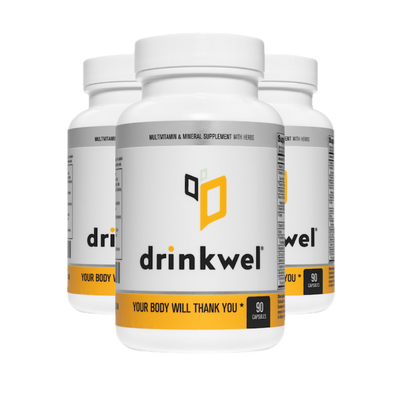 Three bottles of Drinkwel 90