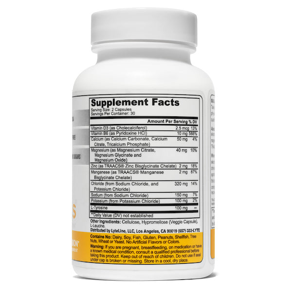 LyteCaps Electrolytes Capsules - 1 Bottle (30 Servings)