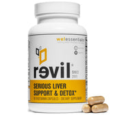 Revil bottle front, 90 vegetarian capsules, on a clean white background.