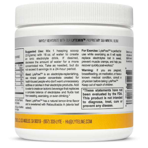 LytePow! Electrolyte Powder with Sea Minerals - Lemon-Lime Flavor